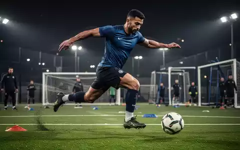 Ein Fußballspieler in Bewegung auf einem Trainingsplatz, der funktionelle Stärke und Agilität demonstriert. - Foto: über boerse-global.de