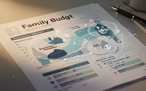 Eine Familie mit Kind betrachtet Unterlagen, die eine Finanzplanung und Elterngeldreform symbolisieren. - Foto: über boerse-global.de