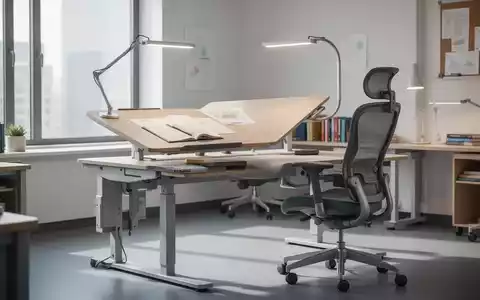 Ein moderner, ergonomisch gestalteter Studentenarbeitsplatz mit höhenverstellbarem Schreibtisch, ergonomischem Stuhl und flexibler Beleuchtung. - Foto: über boerse-global.de