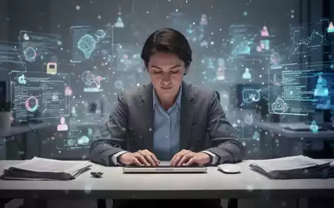 Eine Person konzentriert an einem aufgeräumten Schreibtisch, umgeben von einem unscharfen Licht, das Ablenkungen darstellt. - Foto: über boerse-global.de