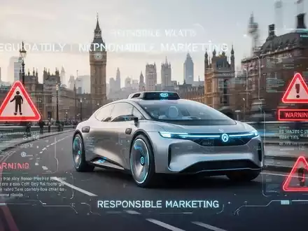 Autonomes Fahrzeug auf britischer Straße mit digitalen Elementen zu Regulierungs- und Marketingbeschränkungen. - Foto: über boerse-global.de