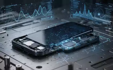 Ein teilweise zerlegtes Smartphone auf einer Werkbank, mit sichtbaren inneren Komponenten und dezenten digitalen Projektionen im Hintergrund. - Foto: über boerse-global.de