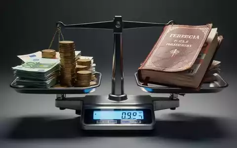 Eine digitale Waage, auf der Münzstapel und ein schweres Dokument eine finanzielle Schieflage darstellen, symbolisiert die Steuerreformdebatte. - Foto: über boerse-global.de