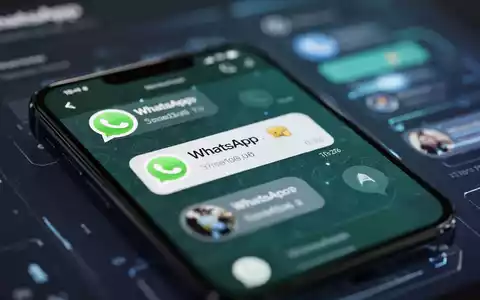 Nahaufnahme eines Smartphone-Bildschirms mit WhatsApp-Benachrichtigung, unscharfer Hintergrund deutet auf digitale Aktivität hin. - Foto: über boerse-global.de