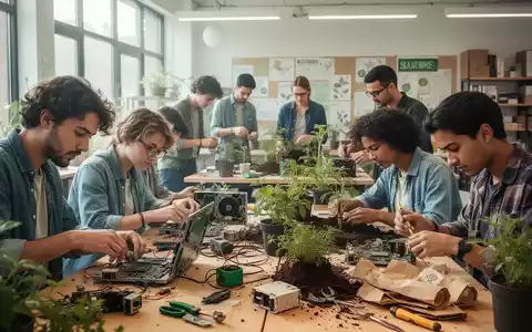 Eine Gruppe von Menschen unterschiedlichen Alters nimmt an einem praktischen Workshop teil, der sich auf Nachhaltigkeit konzentriert. - Foto: über boerse-global.de