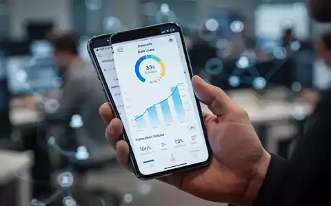 Eine Hand hält ein iPhone mit einem Datennutzungsdiagramm zur Veranschaulichung von mobilem Datenmanagement und Konnektivität. - Foto: über boerse-global.de