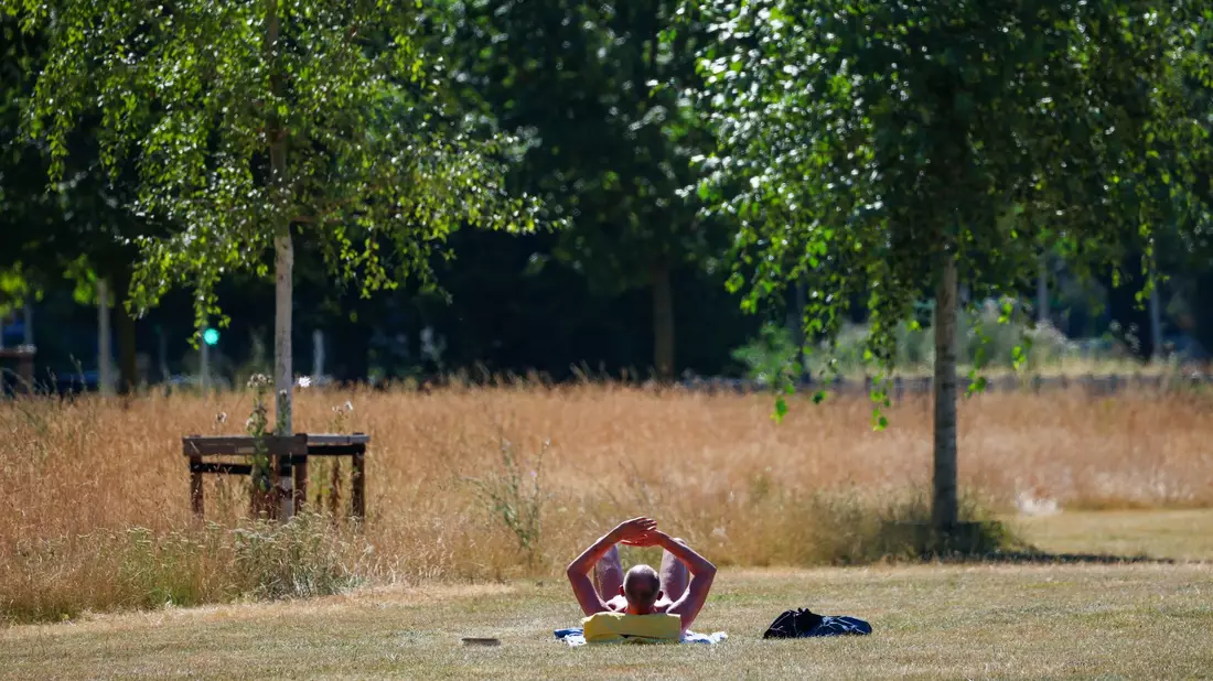 Der UV-Index ist hoch, daher sollte man sich schützen, sagt der DWD  - Bild: Christoph Reichwein/dpa