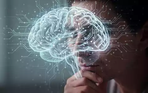 Eine stilisierte, leuchtende KI-Struktur überlagert das verschwommene Profil eines nachdenklichen Menschen, der psychische Gesundheit symbolisiert. - Foto: über boerse-global.de