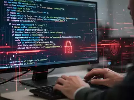 Nahaufnahme eines Computerbildschirms mit schädlichem Code in C++-Projektdateien, Symbol für einen Software-Lieferkettenangriff. - Foto: über boerse-global.de