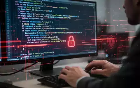 Nahaufnahme eines Computerbildschirms mit schädlichem Code in C++-Projektdateien, Symbol für einen Software-Lieferkettenangriff. - Foto: über boerse-global.de