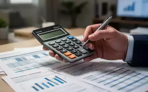 Hände halten einen Taschenrechner und einen Stift, analysieren Finanzdokumente und Diagramme auf einem Schreibtisch in einem Heimbüro. - Foto: über boerse-global.de