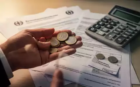 Hände halten Euro-Münzen mit verschwommenen Rentendokumenten und einem Taschenrechner im Hintergrund. - Foto: über boerse-global.de