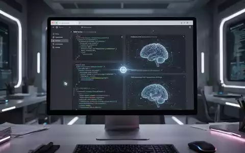 Bildschirm mit Webbrowser-Oberfläche, Code und KI-Elementen, die einen KI-gestützten Browser darstellen. - Foto: über boerse-global.de