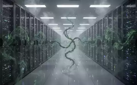 Weites, modernes Rechenzentrum mit leuchtenden Serverracks, symbolisiert Energieverbrauch und CO?-Emissionen von Tech-Giganten. - Foto: über boerse-global.de