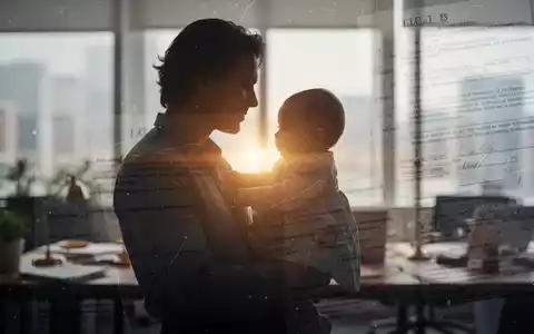 Eine Silhouette eines Elternteils mit Baby, überlagert mit Texturen von Rechtsdokumenten, die Schutz und Familie symbolisieren. - Foto: über boerse-global.de