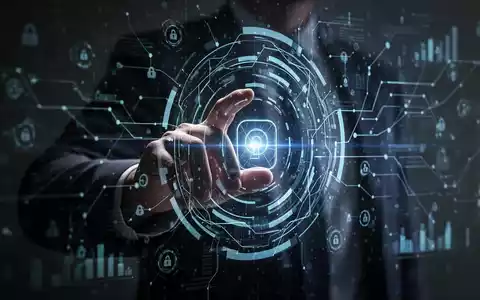 Eine Hand interagiert mit einem abstrakten, leuchtenden digitalen Interface, das Datenschutzbedenken und KI symbolisiert. - Foto: über boerse-global.de