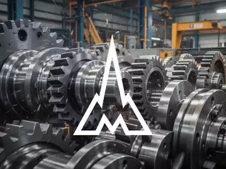 Nahaufnahme von Zahnrädern und Metallteilen in einer industriellen Umgebung, die Bewegung und Fertigung symbolisieren. - Foto: über boerse-global.de