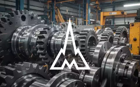 Nahaufnahme von Zahnrädern und Metallteilen in einer industriellen Umgebung, die Bewegung und Fertigung symbolisieren. - Foto: über boerse-global.de