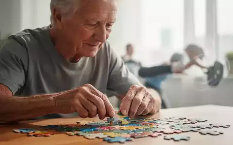 Eine ältere Person löst ein Puzzle und deutet auf geistige Aktivität und Wohlbefinden hin. - Foto: über boerse-global.de