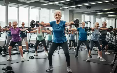 Ältere Menschen trainieren mit Gewichten in einem Fitnessstudio, um ihre Langlebigkeit und kognitive Gesundheit zu fördern. - Foto: über boerse-global.de