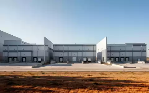 Drei große, moderne Industrieanlagen stehen parallel in einer weiten texanischen Landschaft unter blauem Himmel. - Foto: über boerse-global.de