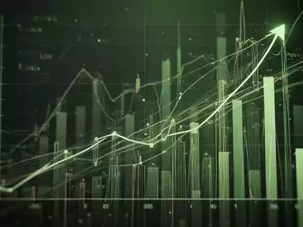 Abstrakte Darstellung von Finanzinstrumenten und Wachstum mit grünen Akzenten, die eine langfristige Strategie andeuten. - Foto: über boerse-global.de