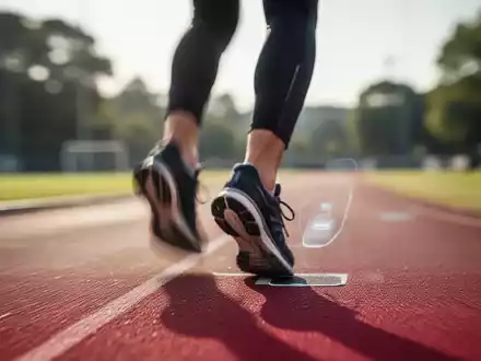 Nahaufnahme der Füße einer Person in Sportschuhen, die auf einem Weg geht, um Fitness-Selbsttests darzustellen. - Foto: über boerse-global.de