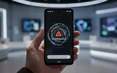 Eine Hand hält ein Google Pixel-Smartphone mit technischem Fehler, unscharfer Technik-Hintergrund. - Foto: über boerse-global.de