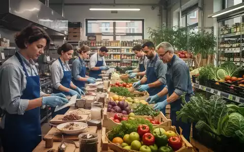 Menschen arbeiten in verschiedenen Minijobs in Deutschland, wie Gastronomie, Einzelhandel und Landwirtschaft, symbolisierend ihre wirtschaftliche Bedeutung. - Foto: über boerse-global.de