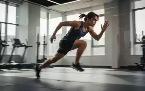 Eine Person in Sportkleidung macht ein schnelles Workout in einem modernen Fitnessstudio, das Effizienz und Entschlossenheit zeigt. - Foto: über boerse-global.de