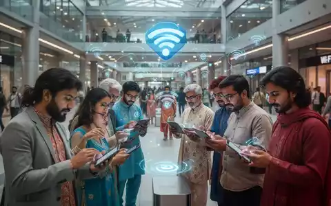 Menschen aus Süd- und Südostasien nutzen digitale Geräte in einem modernen öffentlichen Raum, Symbol für digitale Inklusion. - Foto: über boerse-global.de