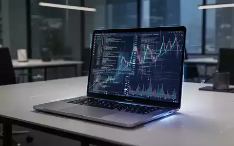 Schlankes, modernes Apple MacBook Pro mit leuchtendem Bildschirm auf einem minimalistischen Schreibtisch, das technologischen Fortschritt und Marktperformance symbolisiert. - Foto: über boerse-global.de