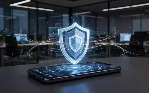 Smartphone-Bildschirm mit digitalem Schildsymbol für KI-gestützte Sicherheit gegen Betrugsanrufe. - Foto: über boerse-global.de