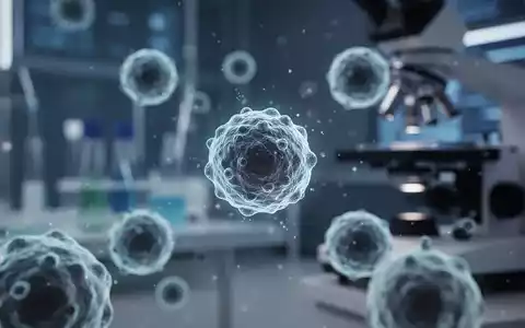 Nahaufnahme von Exosomen, die mit einem sanften, biolumineszenten Leuchten vor einem unscharfen Laborhintergrund schweben. - Foto: über boerse-global.de