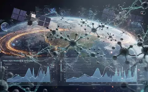 Digitale Erd-Darstellung mit Datenströmen, Satellitenbildern und KI-Netzwerken, Symbol für CO?-Zertifikatsprüfung. - Foto: über boerse-global.de