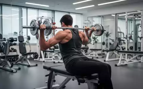 Eine Person führt eine Rückenübung mit leichten Gewichten in einem modernen Fitnessstudio durch, um Rückenschmerzen zu lindern. - Foto: über boerse-global.de