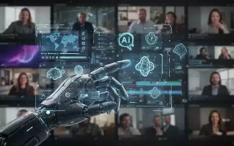 Eine Hand interagiert mit einer holografischen Videobearbeitungsoberfläche, die KI-gestützte Videogenerierung und kreative Technologie symbolisiert. - Foto: über boerse-global.de
