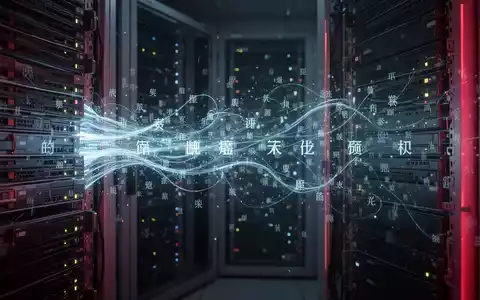 Digitale Daten fließen von einem Serverrack in ein leuchtendes Netzwerk, mit dezent eingewebten chinesischen Schriftzeichen im Datenstrom. - Foto: über boerse-global.de