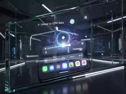 Nahaufnahme einer Hand, die ein Smartphone mit Android 16 QPR3 Beta-Oberfläche und neuen UI-Elementen bedient. - Foto: über boerse-global.de