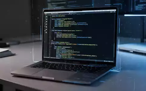 Nahaufnahme eines MacBook Pro-Bildschirms mit Code zu Cloud-Infrastruktur und SSH-Zugriff. - Foto: über boerse-global.de