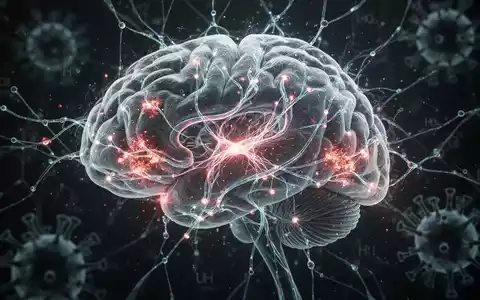 Eine stilisierte Darstellung eines neuralen Netzwerks im Gehirn, das Dopamin-Bahnen mit einigen geschädigten Bereichen zeigt. - Foto: über boerse-global.de