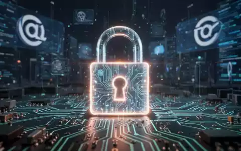 Ein stilisiertes, leuchtendes digitales Vorhängeschloss auf einer Leiterplatte, das Datenschutz und digitale Souveränität symbolisiert. - Foto: über boerse-global.de
