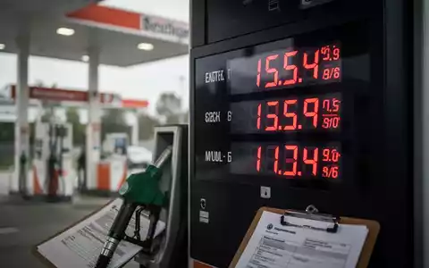 Eine Nahaufnahme einer modernen Zapfsäulenanzeige mit sich ändernden Preisen und einem unscharfen Hintergrund einer Tankstelle. - Foto: über boerse-global.de