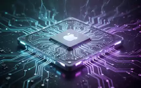 Ein leuchtender, futuristischer Siliziumchip mit komplexen Schaltkreisen, in blaues und violettes Licht getaucht, symbolisiert KI und fortschrittliche Computertechnik. - Foto: über boerse-global.de