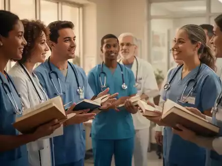 Eine Gruppe von Fachkräften aus dem Gesundheits- und Bildungsbereich, die zusammenarbeiten, um den Personalmangel zu bekämpfen. - Foto: über boerse-global.de