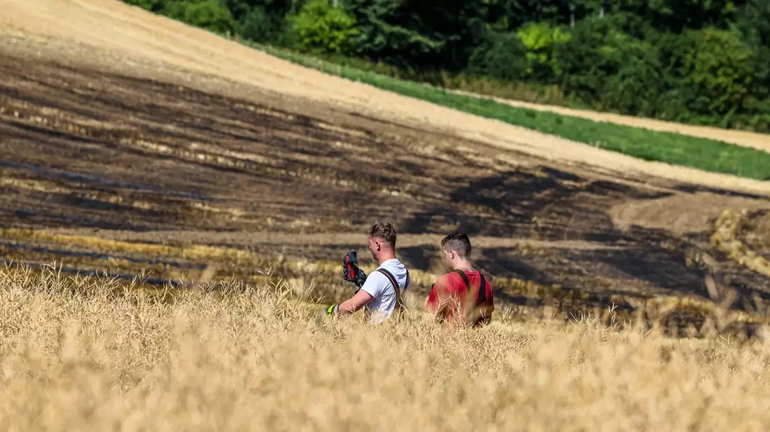 FW Überlingen: Flächenbrand / rund 2.000 Quadratmeter in Flammen / Feuer schnell gelöscht - Bild: presseportal.de