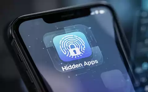Ein iPhone-Bildschirm zeigt ein 'Versteckte Apps'-Ordnersymbol mit biometrischem Schloss-Symbol für App-Privatsphäre und Sicherheit. - Foto: über boerse-global.de