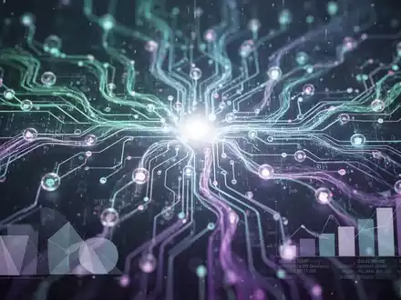 Leuchtendes neuronales Netz mit digitalen Datenströmen, symbolisiert KI-Modelle und Datenfluss, repräsentiert kosteneffiziente Unternehmens-KI. - Foto: über boerse-global.de