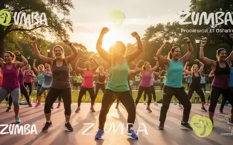 Eine vielfältige Gruppe von Menschen tanzt energisch Zumba im Freien bei Sonnenuntergang in einem Park. - Foto: über boerse-global.de