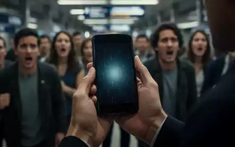Eine Hand hält ein Smartphone in einem öffentlichen Bereich, während im unscharfen Hintergrund eine Menschenmenge zu sehen ist. - Foto: über boerse-global.de